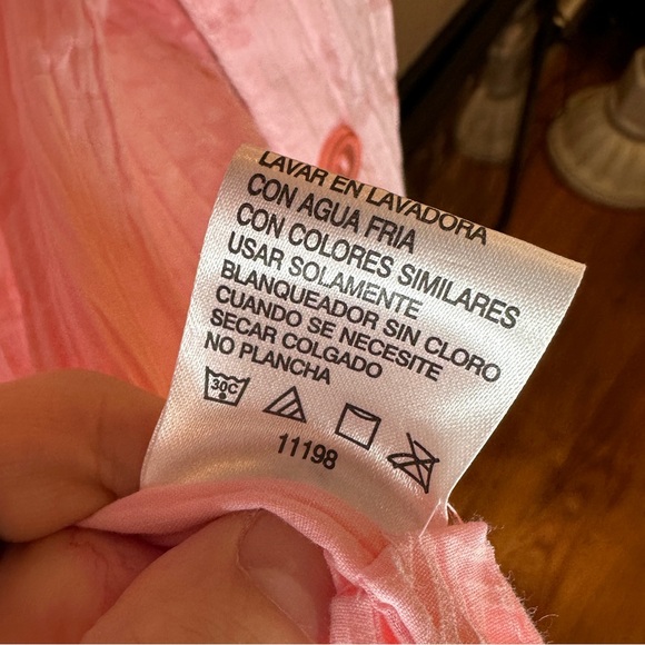 Sag Harbor women’s medium pink sheer button down blouse - Picture 7 of 7